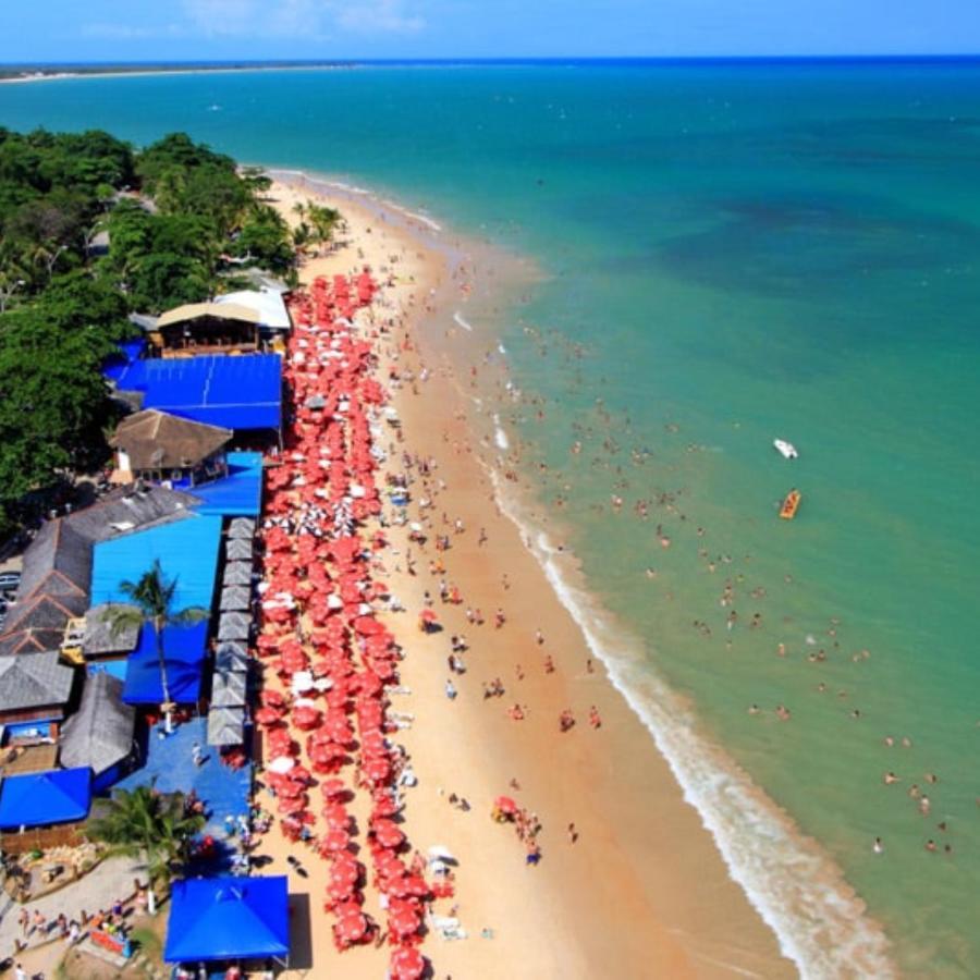 De Frente Pra Praia Apartamento Da Cris Taperapua - Condominio America Praia Flat Porto Seguro Luaran gambar
